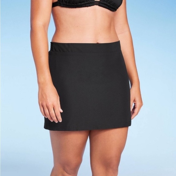 Women's High Waist Supplex Swim Skirt -
Kona Sol Black - Picture 1 of 8